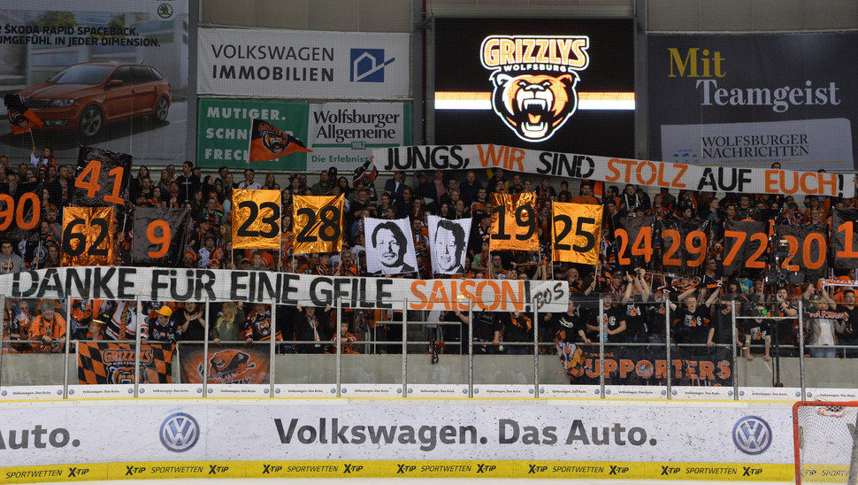 Die Grizzlys Wolfsburg sind stolz auf ihren treuen Anhang (Quelle: City-Press, Berlin)