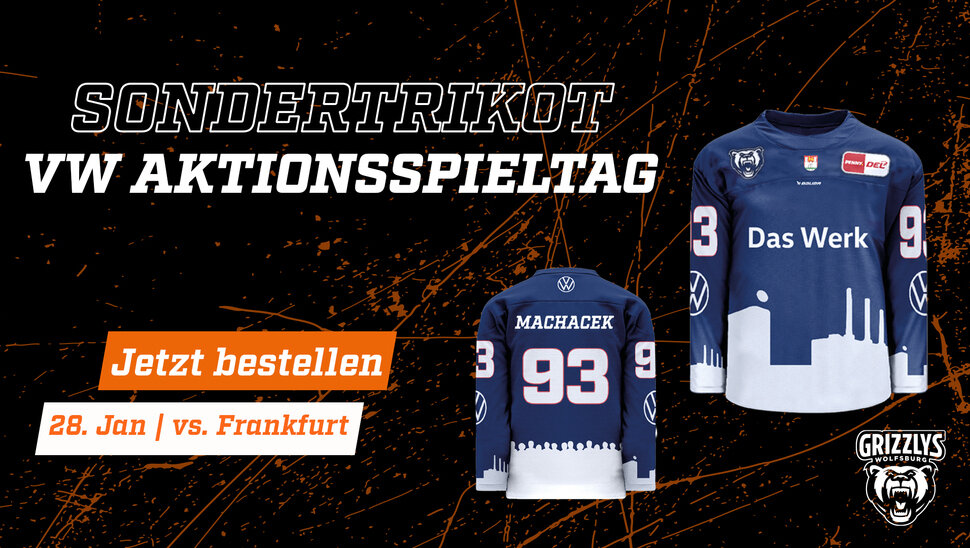 News: Volkswagen Spieltag - Grizzlys im Sondertrikot 