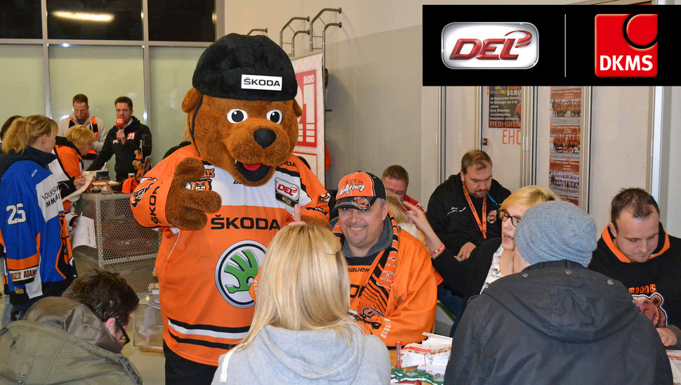 Die DKMS-Typisierungsaktion beim Heimspiel gegen die Eisbären nutzten 164 Fans, um sich registrieren zu lassen. 