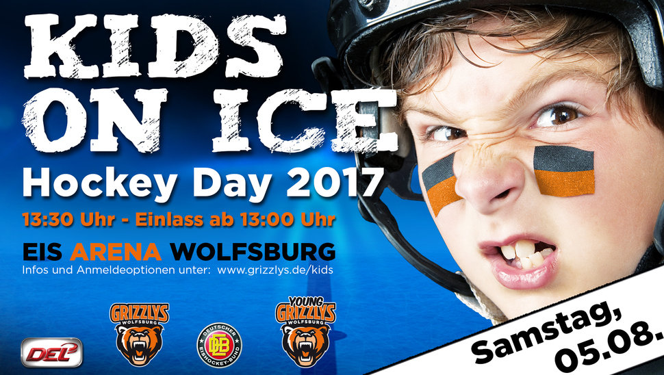 Die Grizzlys freuen sich beim Kids Hockey Day auf viele Kinder, die Spaß am Eishockey haben.