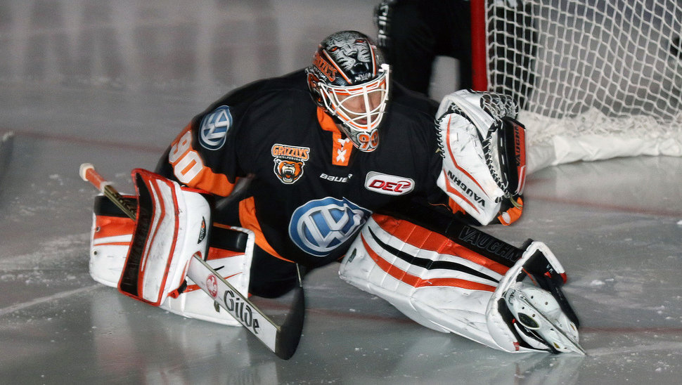 Die Grizzlys um Torhüter Felix Brückmann treten am Donnerstag bei den Augsburger Panthern an. Bild: Schlegel.