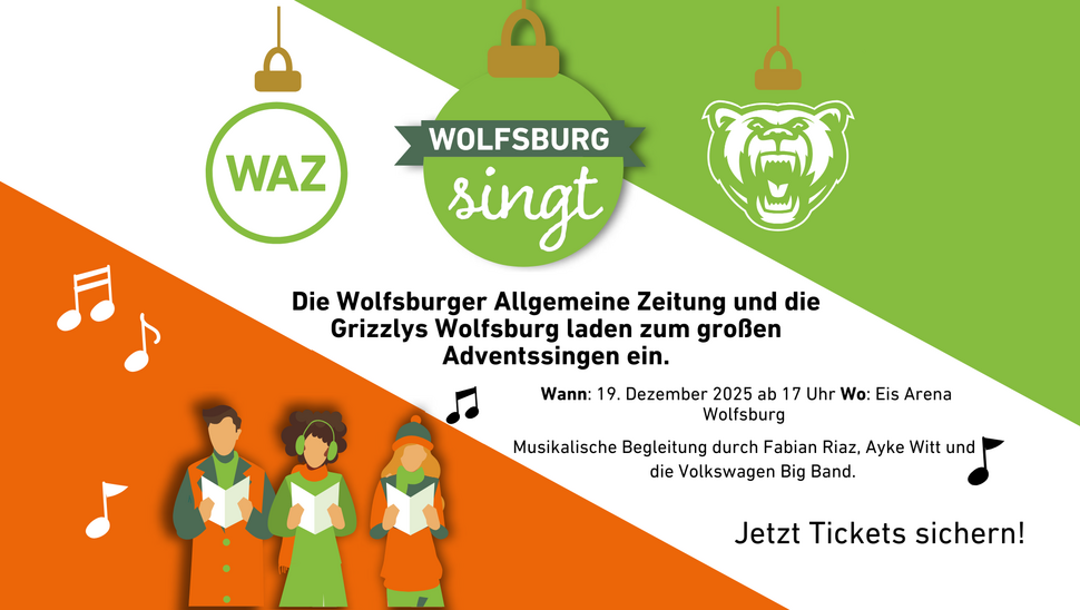 News: „Wolfsburg singt“ – WAZ und Grizzlys laden zum Weihnachtssingen