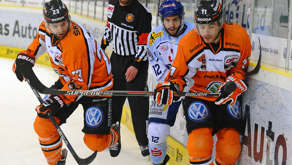 Die Grizzlys-Stürmer Gerrit Fauser und Brent Aubin sorgten zuletzt für wichtige Tore. Am Wochenende sollen weitere folgen.