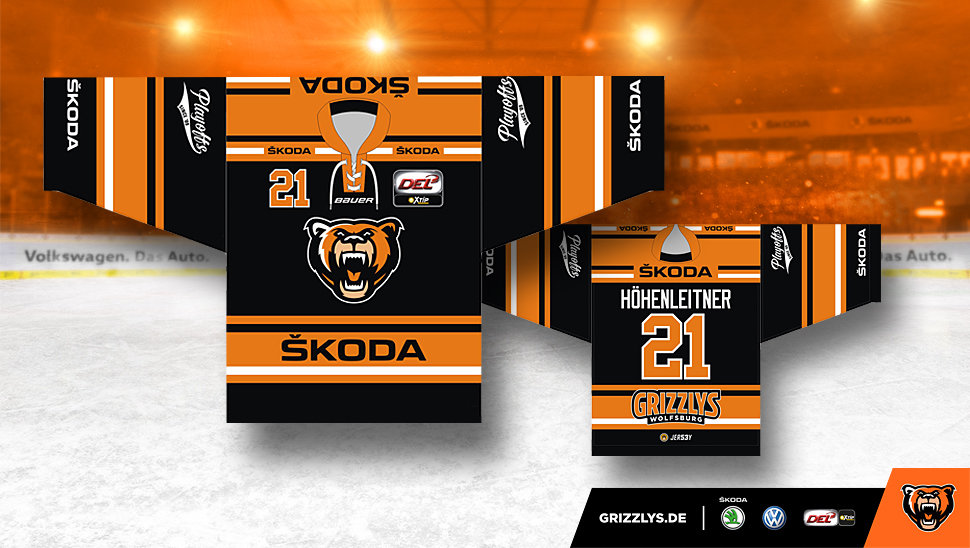 Ein echter Hingucker: Das diesjährige Playoff-Trikot der Grizzlys Wolfsburg.