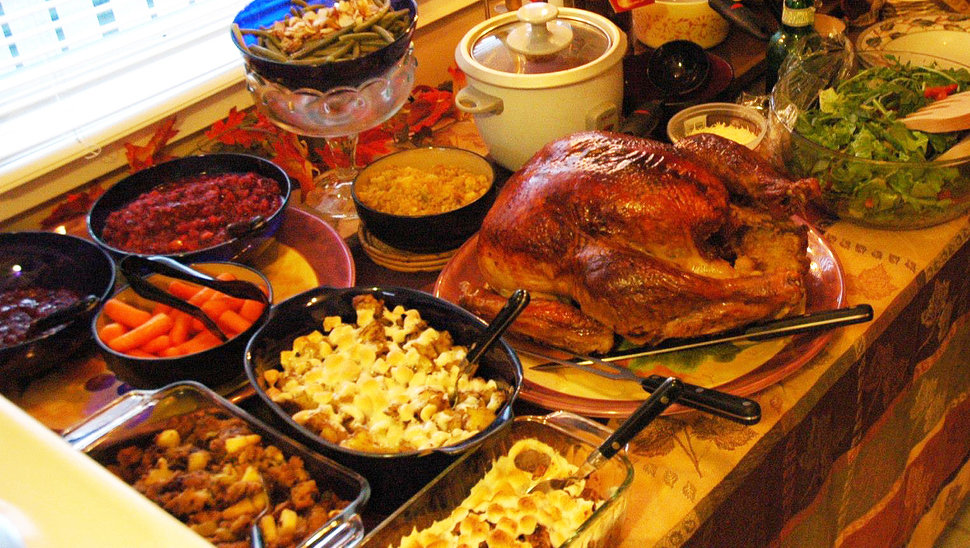 Das Thanksgiving-Dinner im letzten Jahr - gezaubert von den Spielerfrauen der Grizzlys.