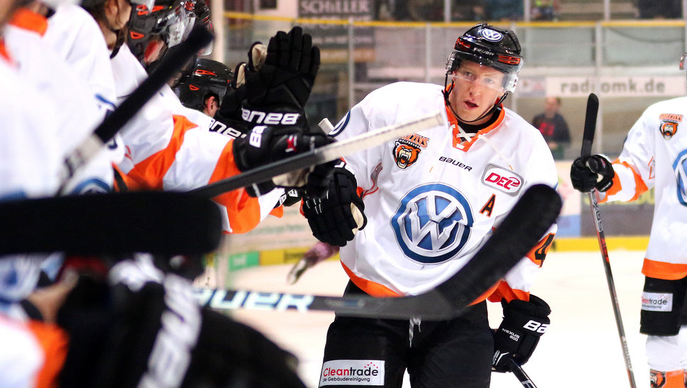 Mark Voakes brachte die Grizzlys mit einem sehenswerten Treffer in Führung. Bild: Jonas Brockmann.