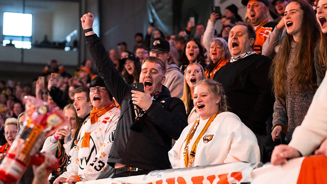 Fankurve bei den Grizzlys Wolfsburg